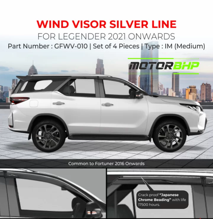 Toyota fortuner online rain visor